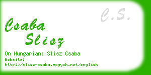 csaba slisz business card